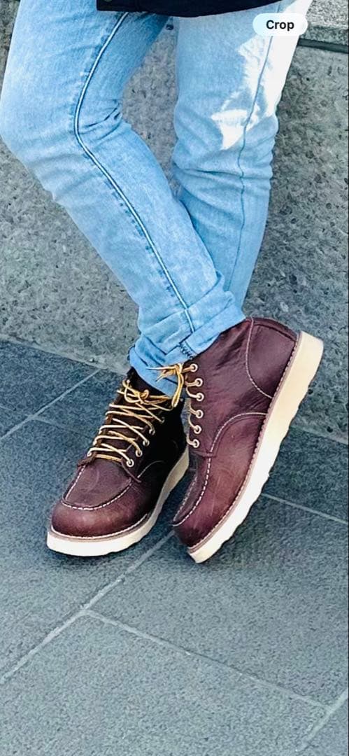 ブラウン レザー ハイカットブーツ