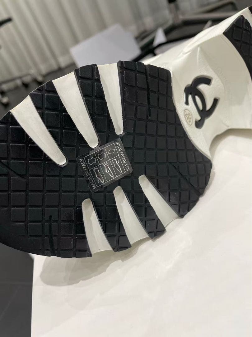 CHANEL 厚底スニーカー ホワイト/ブラック