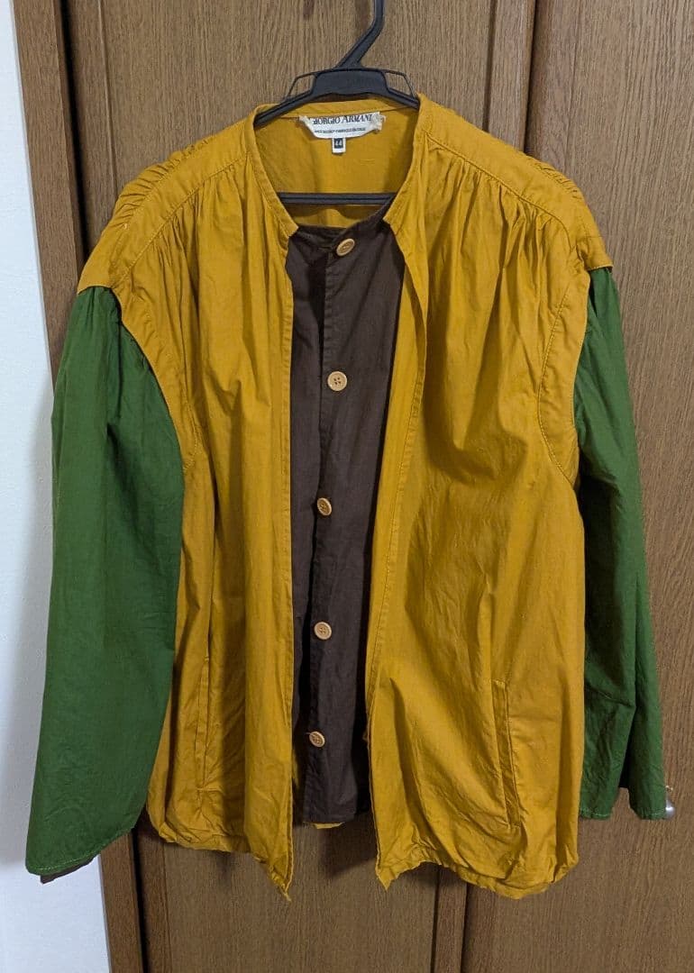 GIORGIO ARMANI ノーカラージャケット 80s