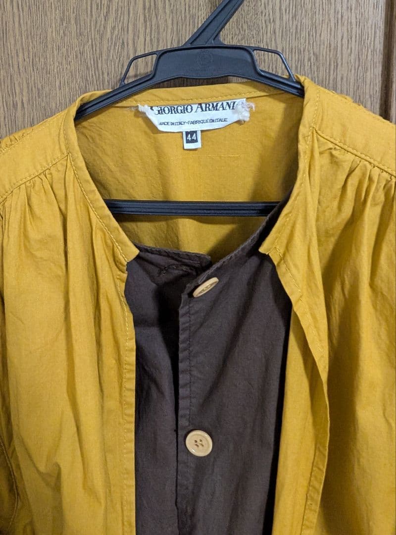 GIORGIO ARMANI ノーカラージャケット 80s