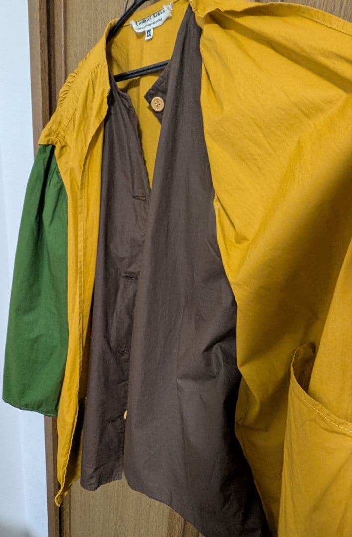 GIORGIO ARMANI ノーカラージャケット 80s