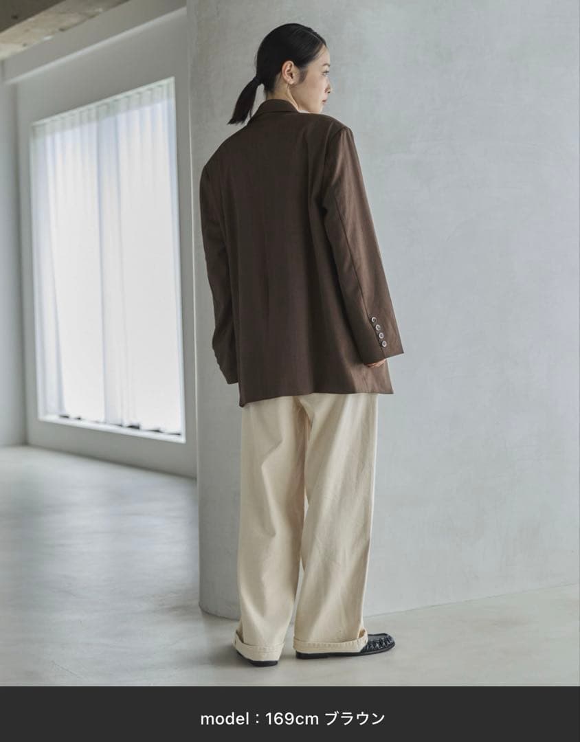 feepur フェピュール テーラードオーバージャケット　ブラウン