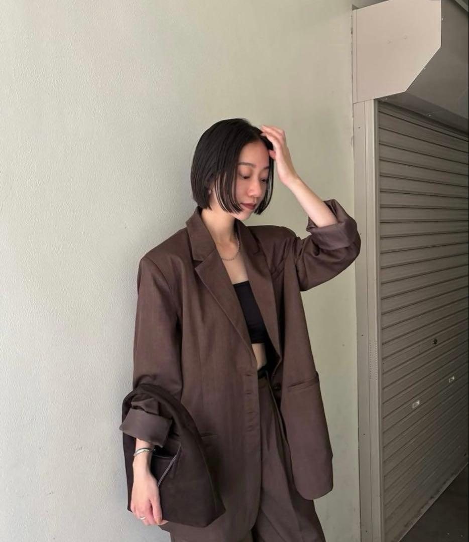 feepur フェピュール テーラードオーバージャケット　ブラウン