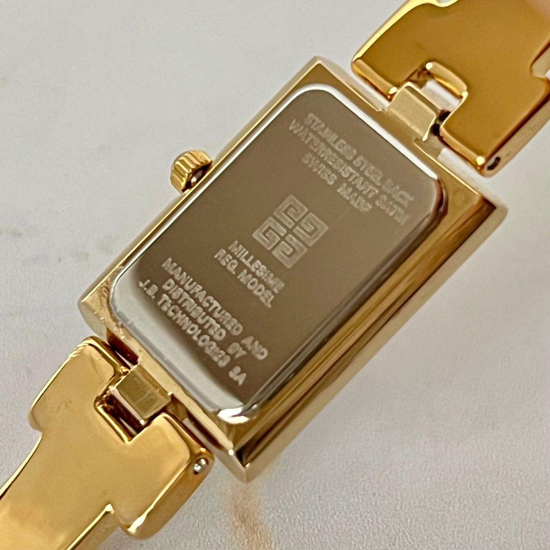 【稼働品】GIVENCHY レディース 腕時計 12Pダイヤ バングル クォーツ