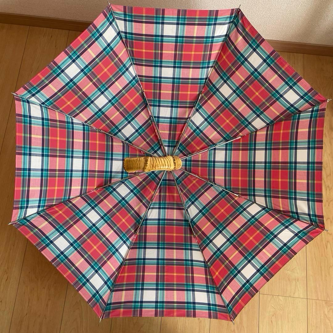 トラディショナルウェザーウェア　　　折り畳み傘　マドラスチェック柄