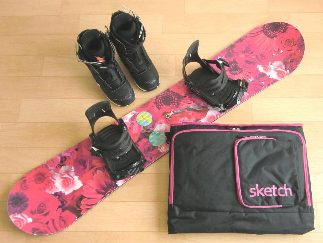 ■■1月限定■送料無料■SLQ■女性用スノボセット■145/24.5■WAX済■