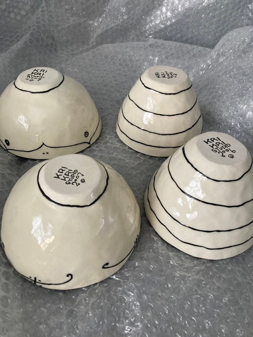 krikristudio カラフルハンドペイントフリーボウル