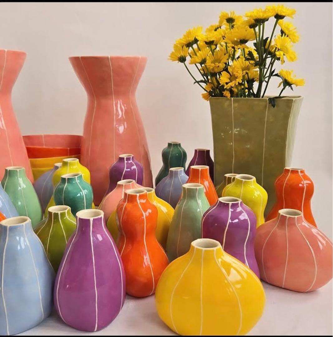 krikristudio カラフルハンドペイントフリーボウル