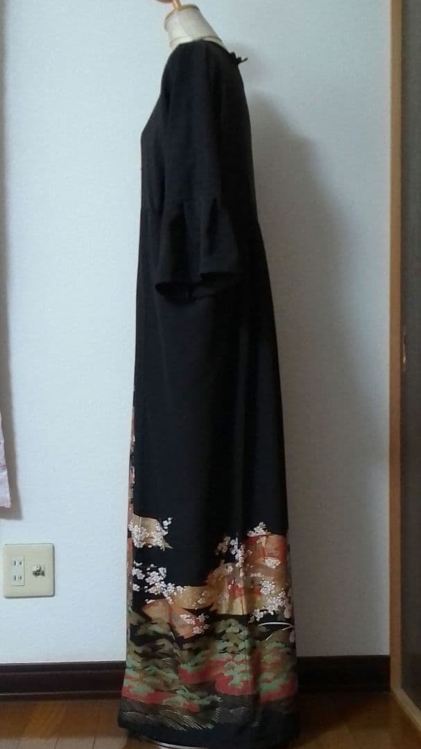 着物リメイクワンピース留袖ドレス御車