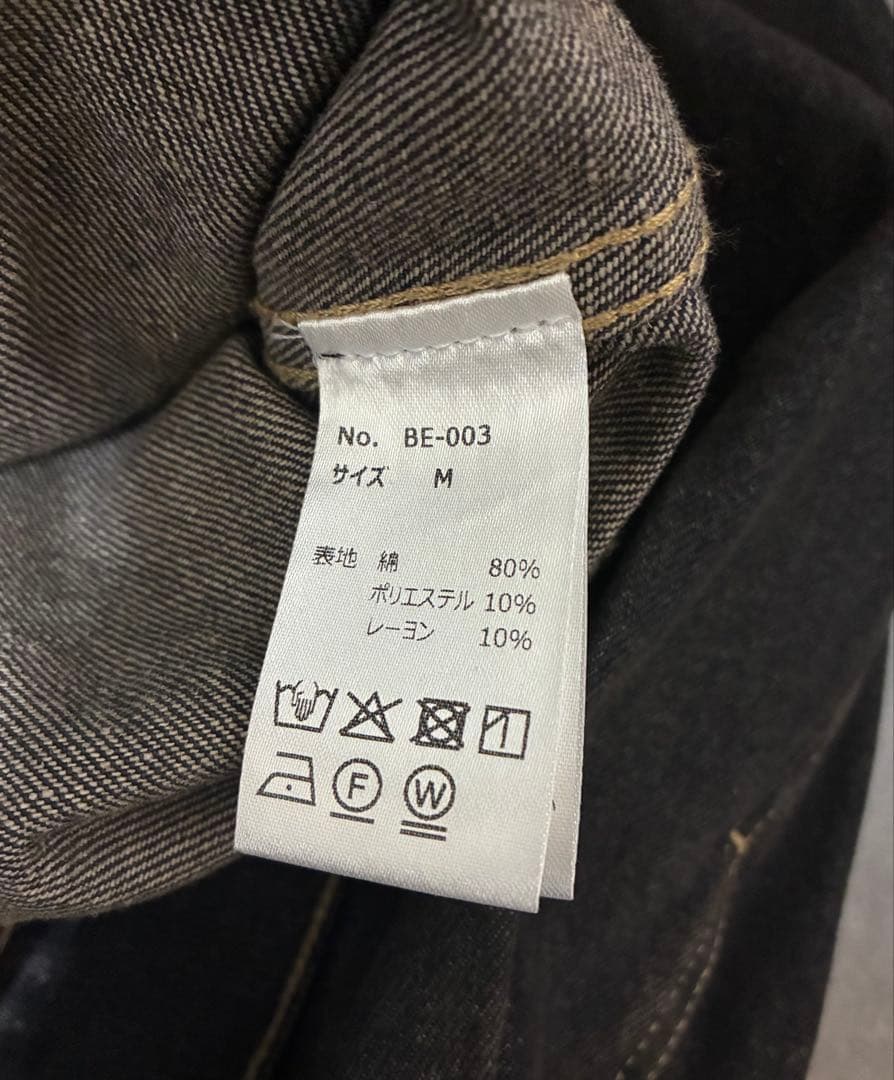 BELVET ベルベットBlack Denim Jacket デニムジャケットM