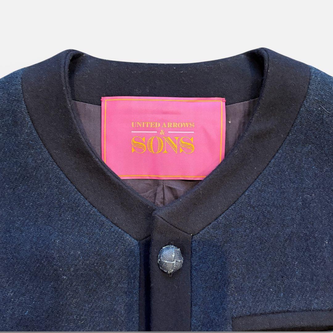 【小木氏着】UNITED ARROWS&SONS ノーカラージャケット サイズL