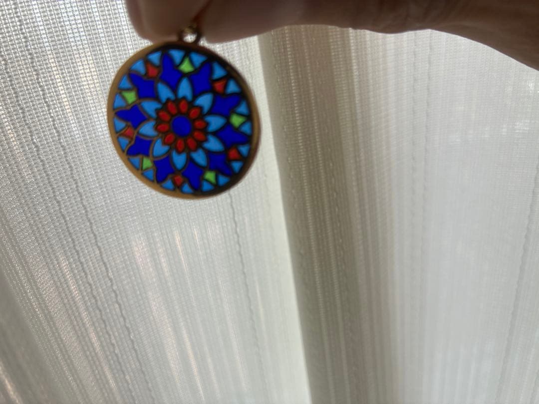 ふうさん専用　K18ステンドグラスペンダントトップ