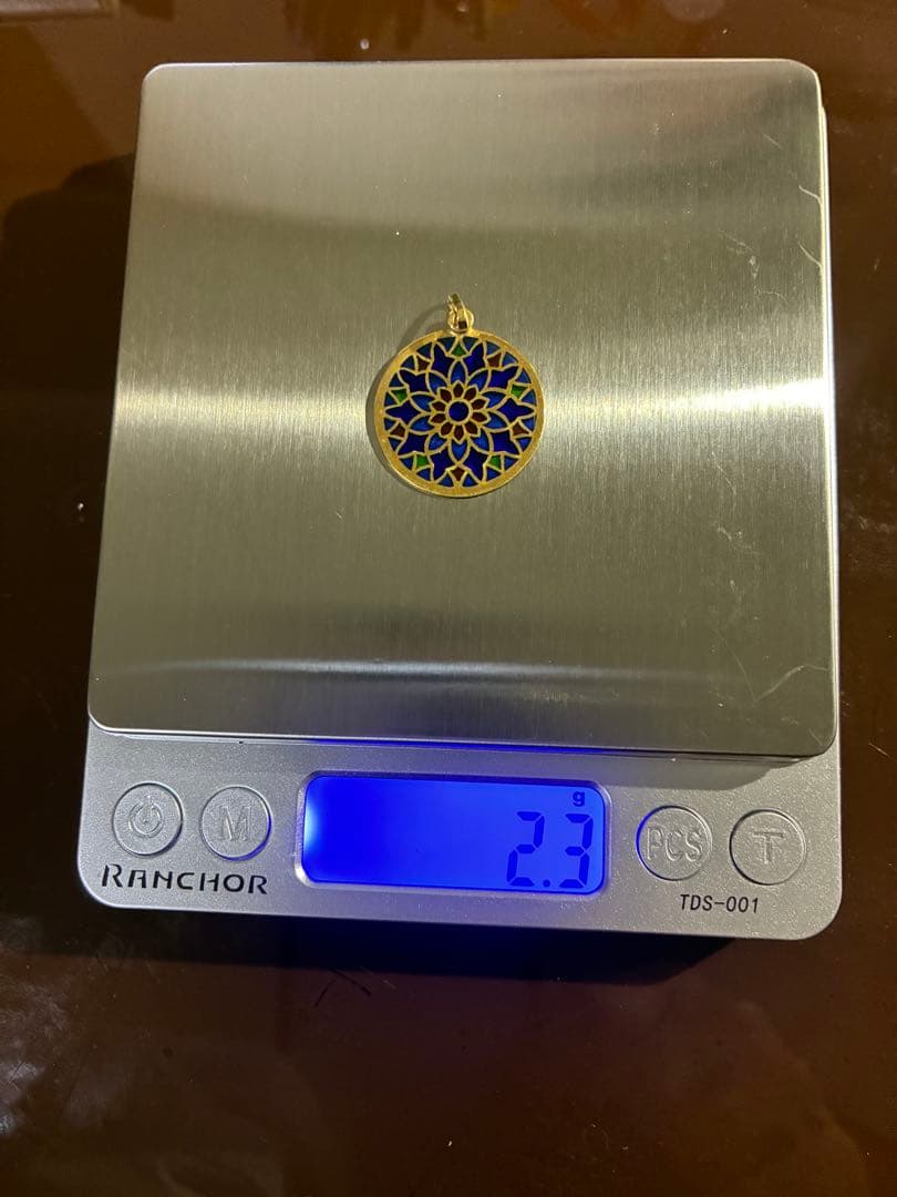 ふうさん専用　K18ステンドグラスペンダントトップ