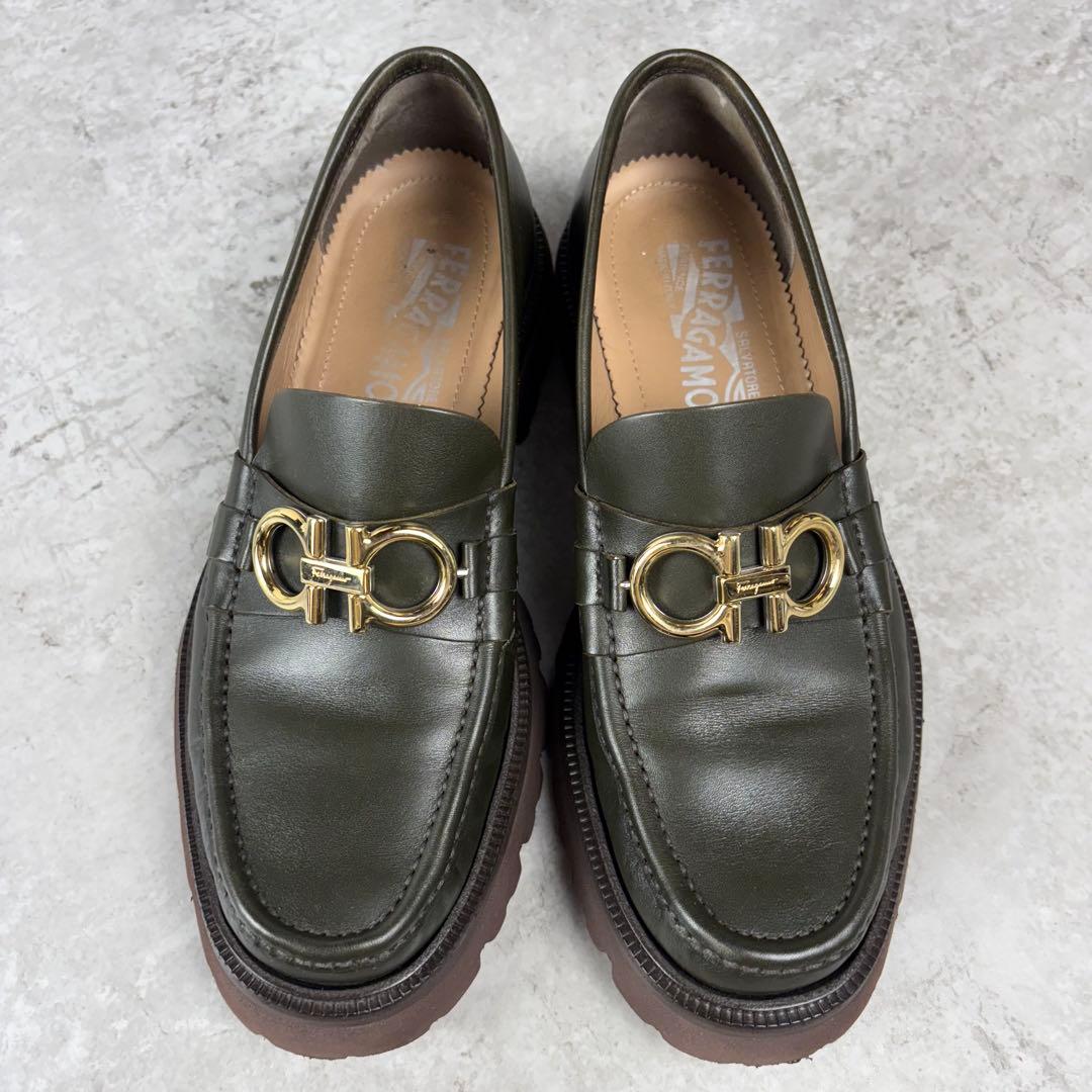 サルヴァトーレ フェラガモ　ガンチーニ　厚底　プラットフォーム　ラグソール　7