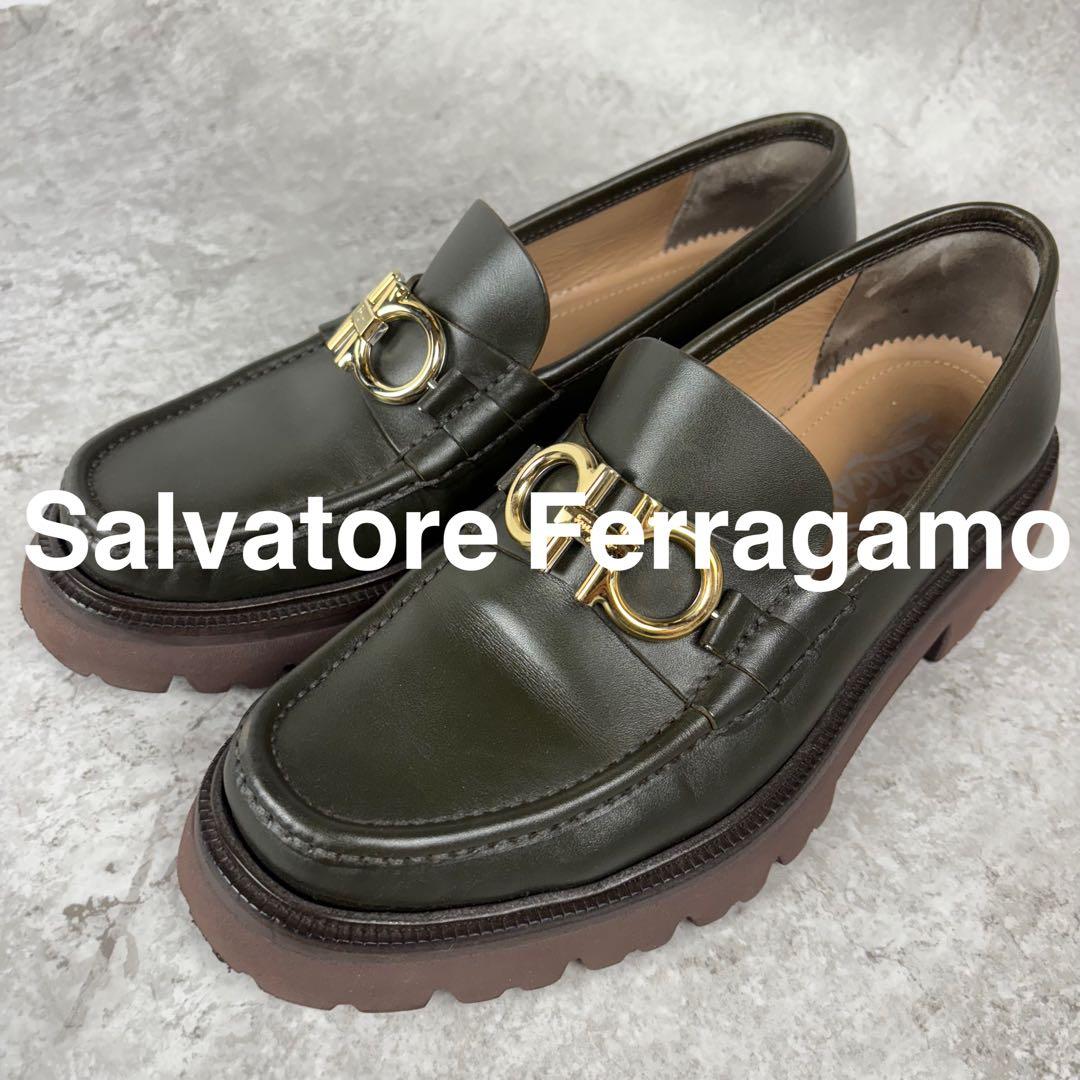 サルヴァトーレ フェラガモ　ガンチーニ　厚底　プラットフォーム　ラグソール　7