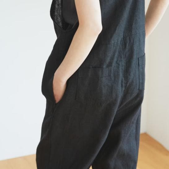 【極美品】fog linen work 北欧暮らしの道具店 リネンサロペット