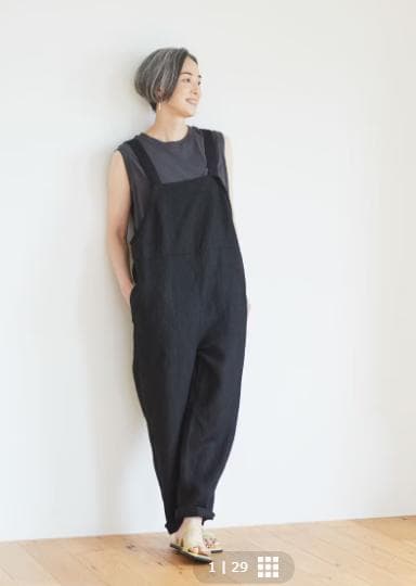 【極美品】fog linen work 北欧暮らしの道具店 リネンサロペット