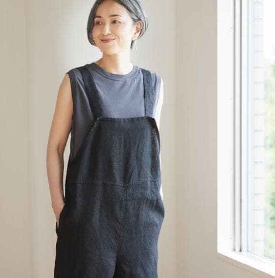 【極美品】fog linen work 北欧暮らしの道具店 リネンサロペット