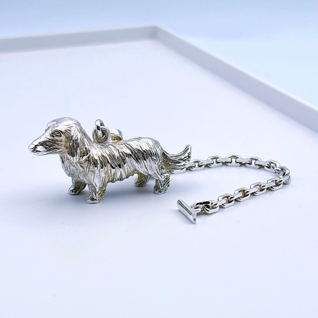 【希少】エルメス キーチェーン ドッグ キーホルダー ダックスフンド チャーム