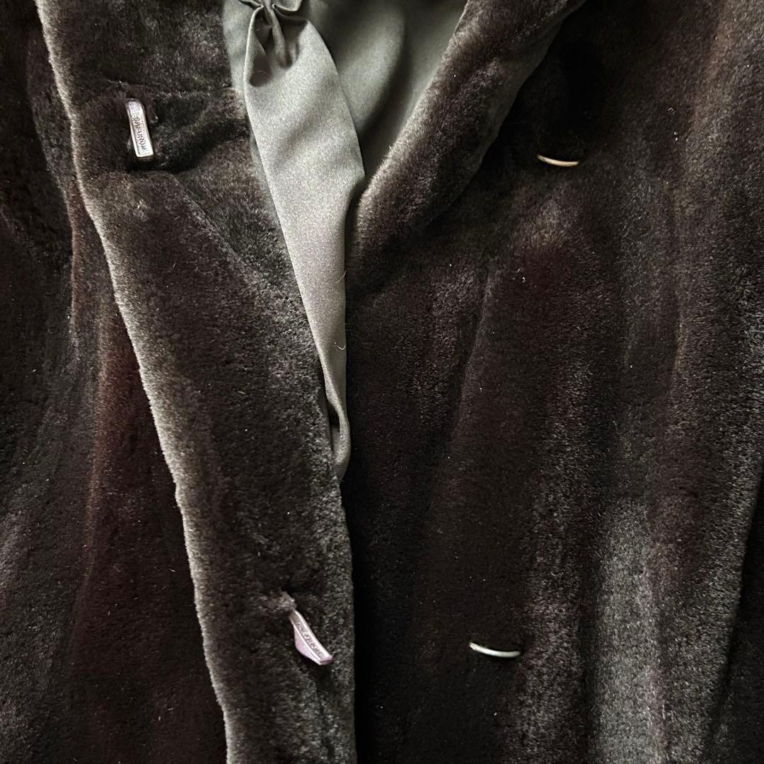 ✨極美品 シェアードミンク ファーコート ロング丈 茶 大きいサイズ✨
