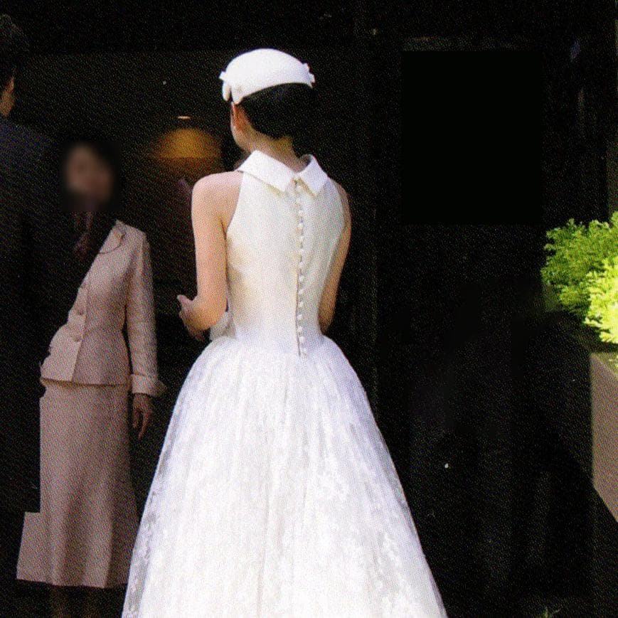ウエディングハットボンネ風トークハット／銀座vogueにてオーダー制作