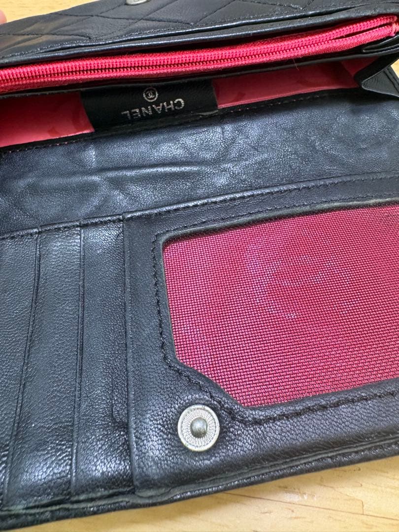 シャネル　カンボンライン　長財布