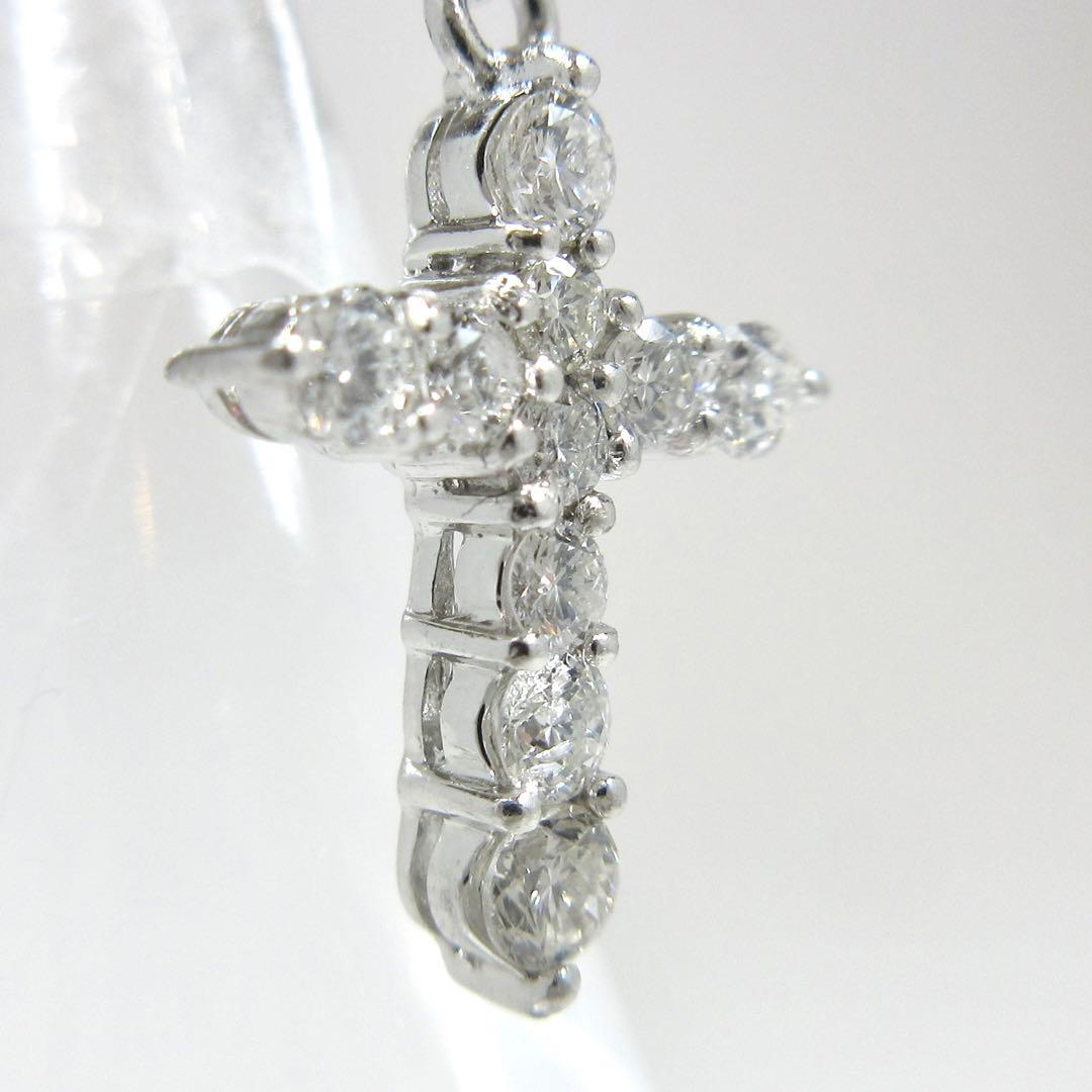 ダイヤ ピアス フックピアス 片側 片耳 クロスピアス Pt900 プラチナ