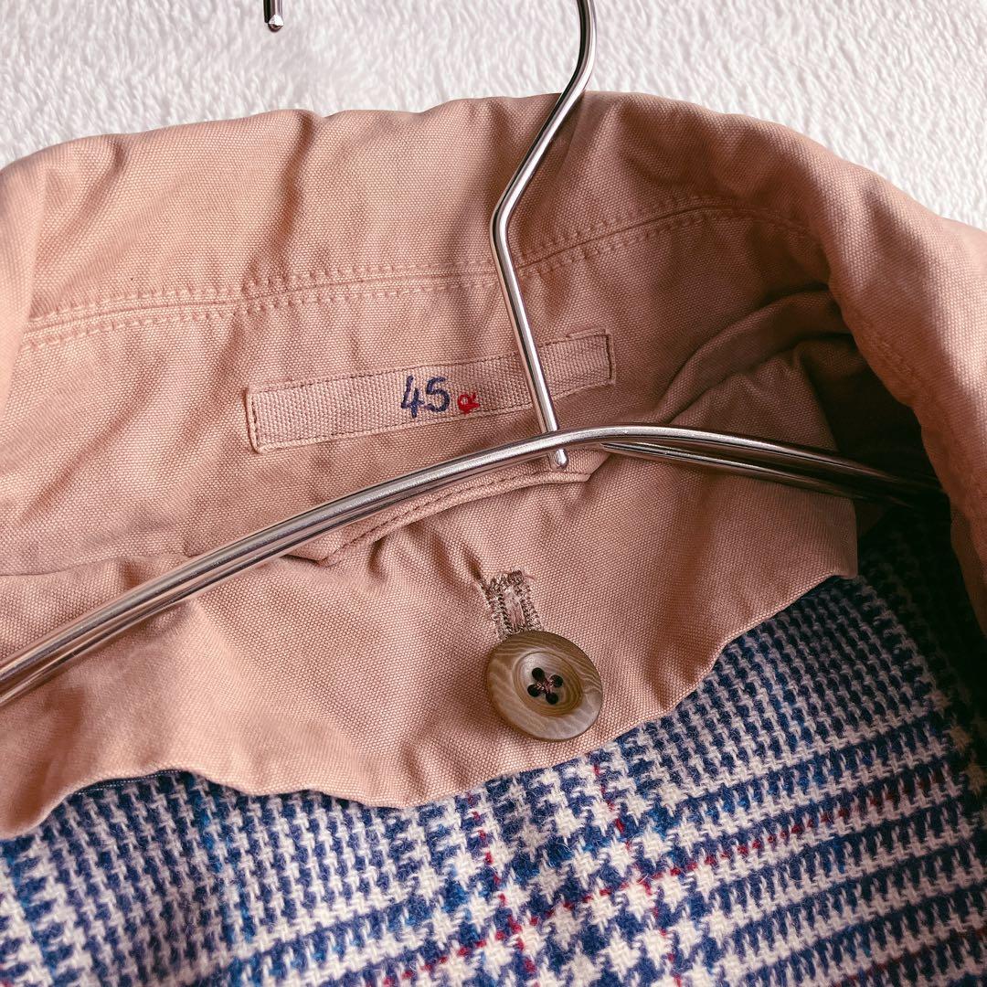 45rpmフォーティファイブアール★ライナー付き ステンカラーコート 比翼ボタン