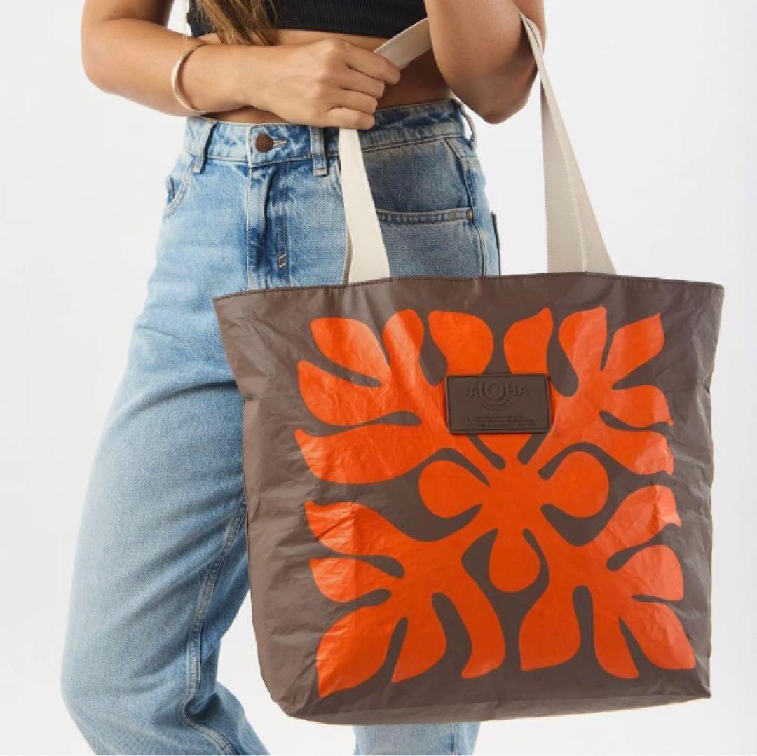 アロハコレクション　デイトリッパー　ジッパー付き　トートバッグ　Appliqué