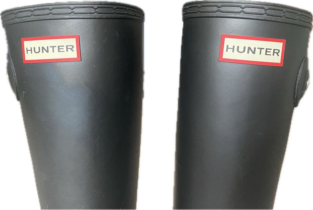HUNTER ブラック トールレインブーツ　UK 8