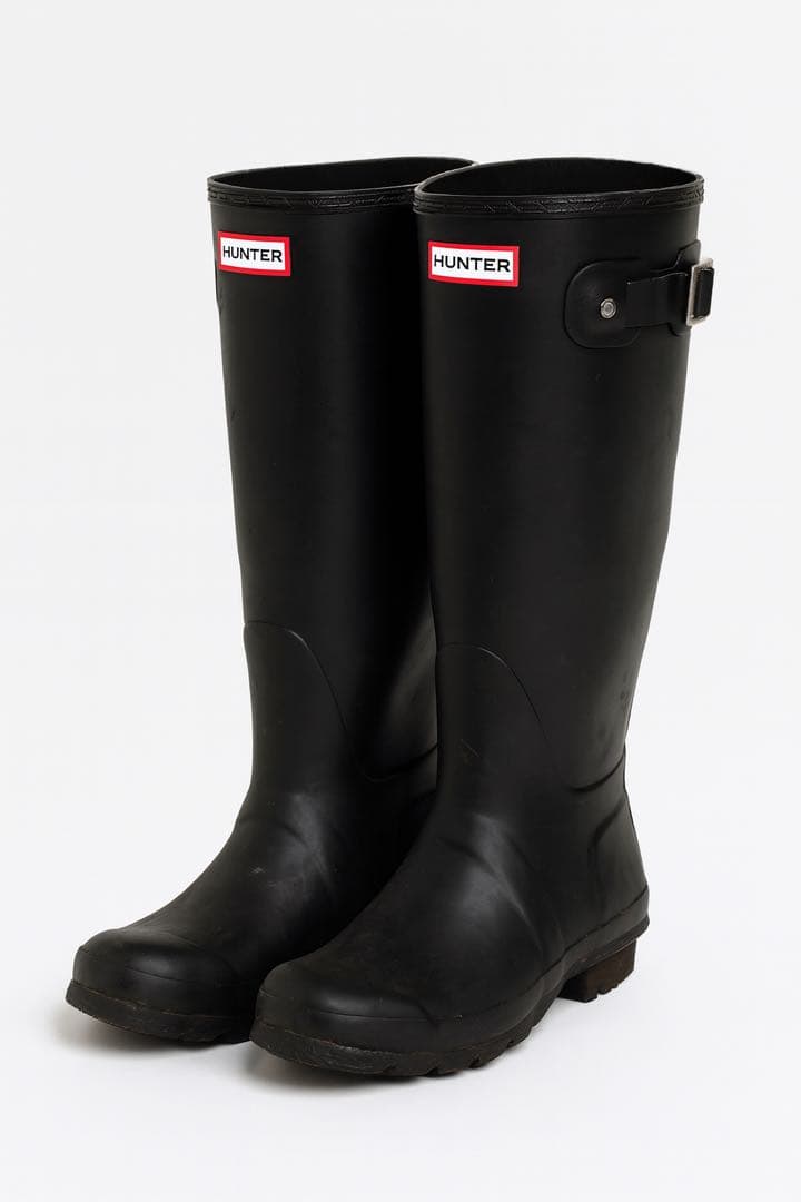 HUNTER ブラック トールレインブーツ　UK 8
