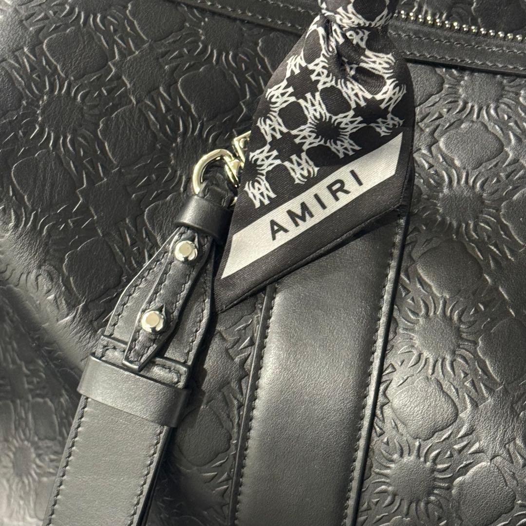 AMIRI MA QUAD レザーダッフルバッグ（ブラック）