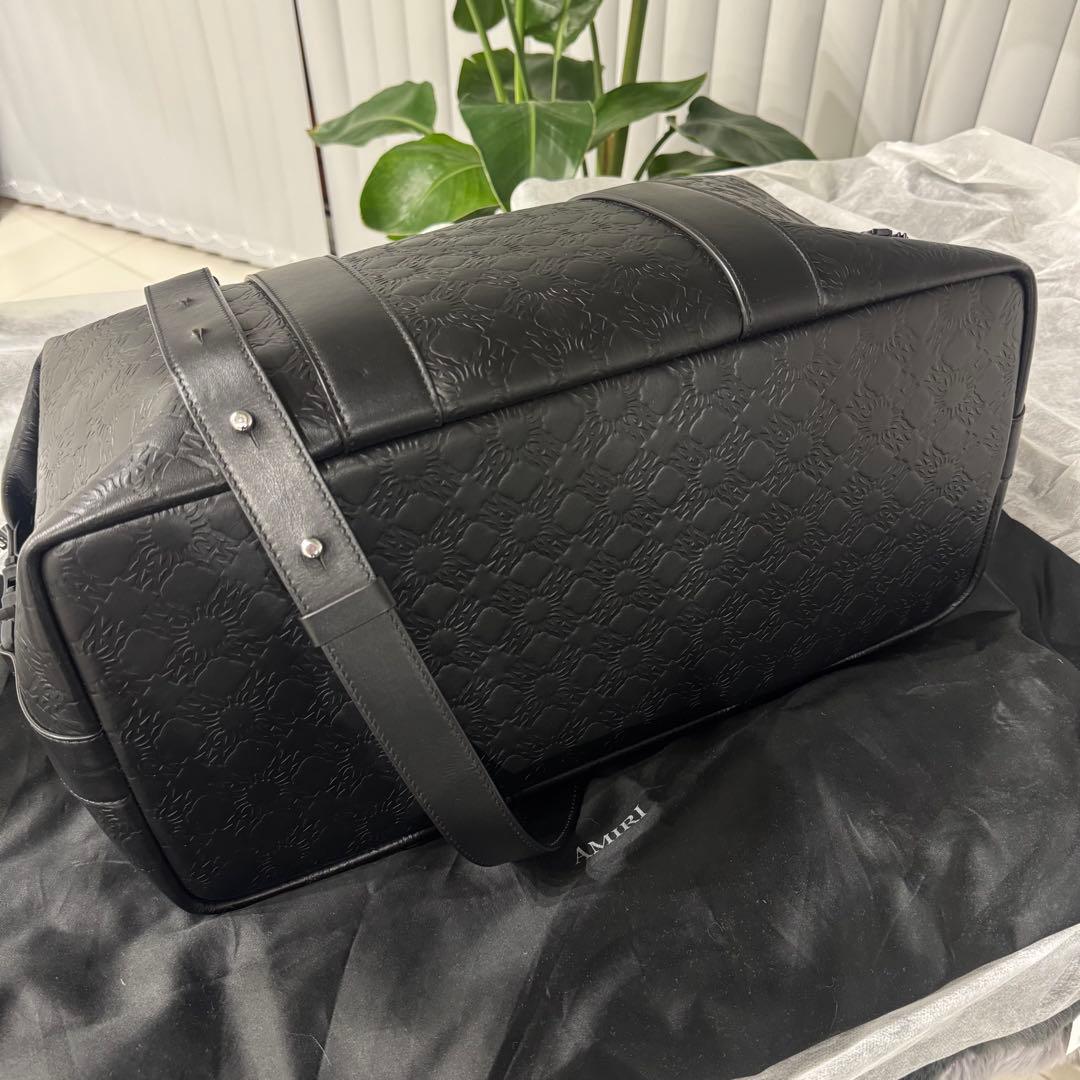 AMIRI MA QUAD レザーダッフルバッグ（ブラック）