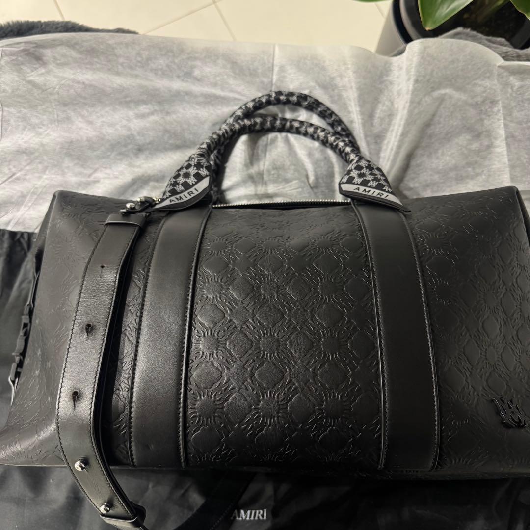 AMIRI MA QUAD レザーダッフルバッグ（ブラック）