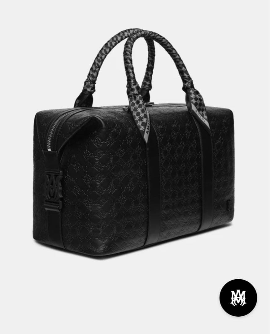 AMIRI MA QUAD レザーダッフルバッグ（ブラック）
