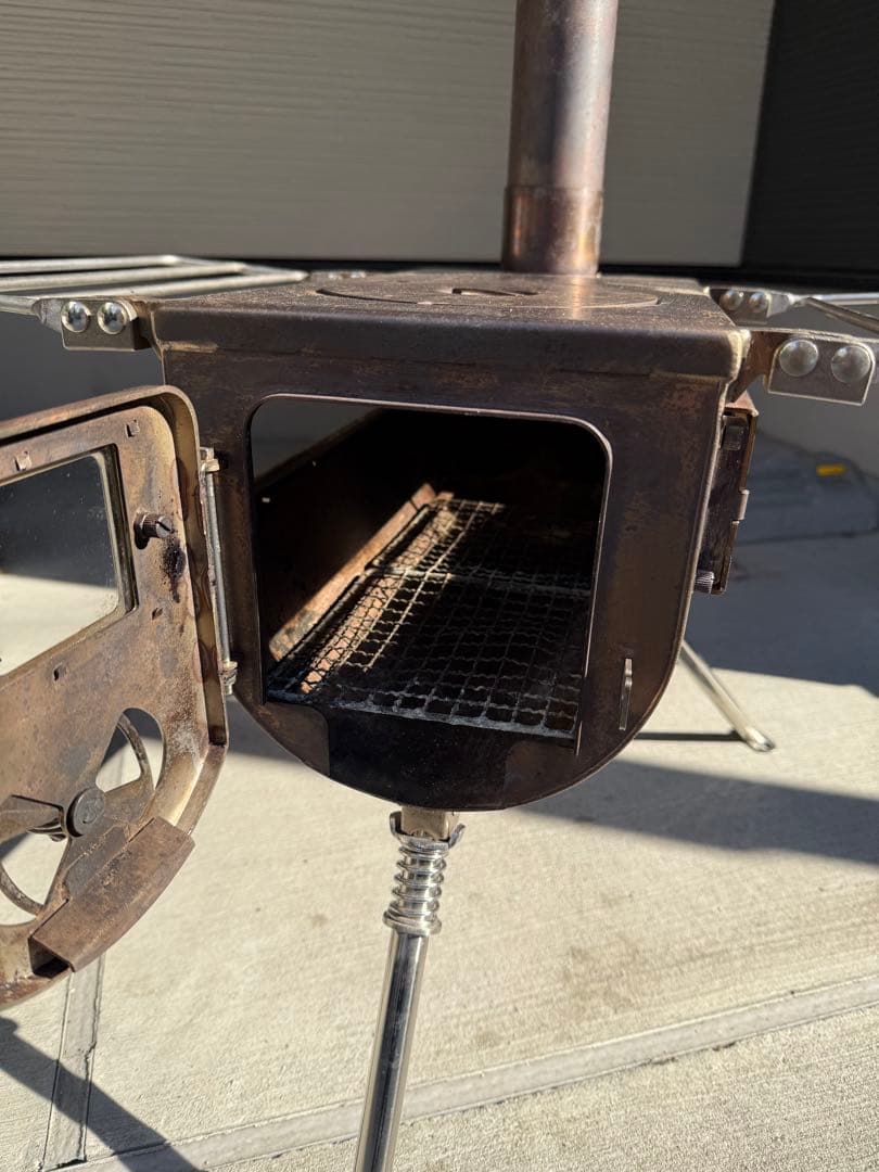 【テンマク】ウッドストーブサイドヴューＭサイズ ケース付き