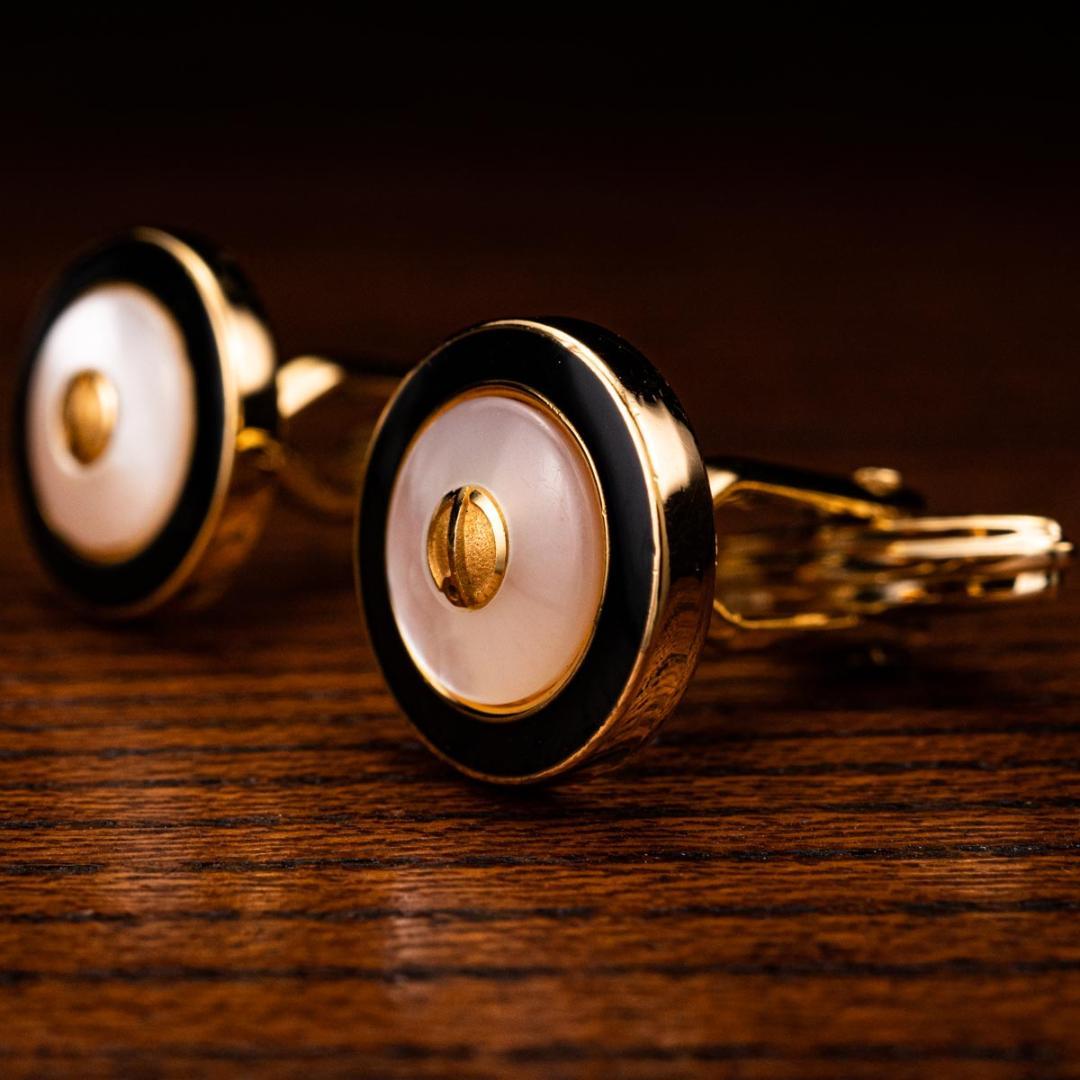 P.M☆9 Dunhill ダンヒル 大切な日の為の白蝶貝 カフリンクス