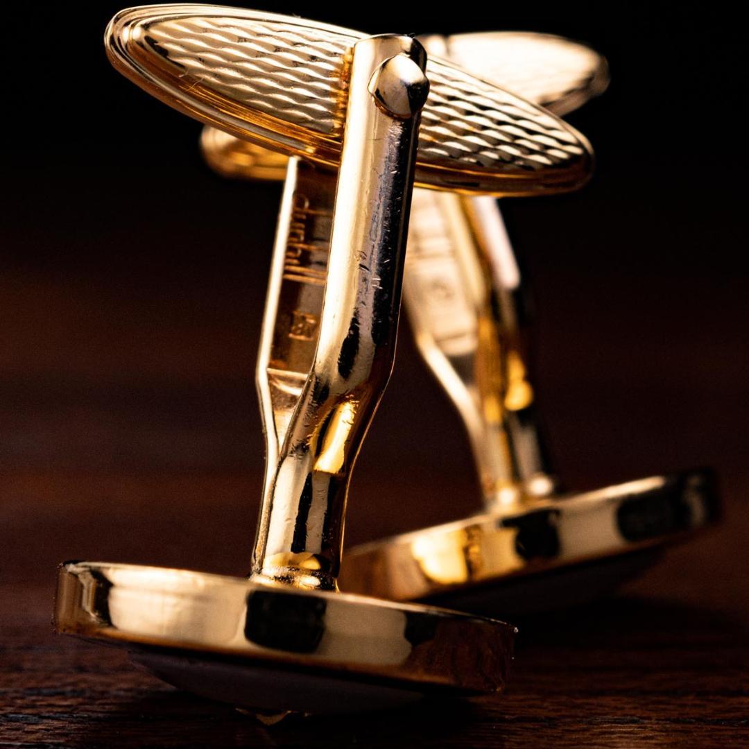 P.M☆9 Dunhill ダンヒル 大切な日の為の白蝶貝 カフリンクス