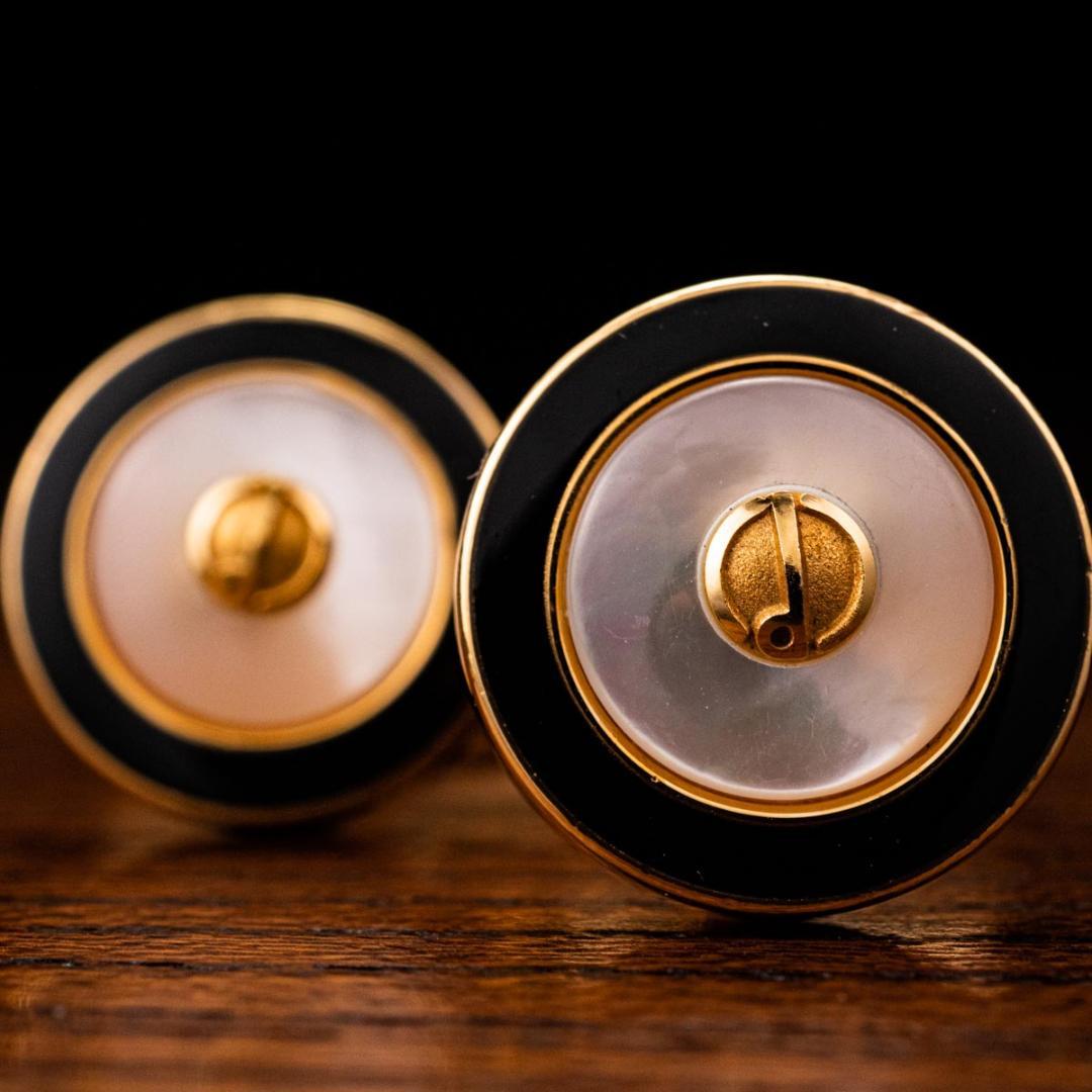 P.M☆9 Dunhill ダンヒル 大切な日の為の白蝶貝 カフリンクス