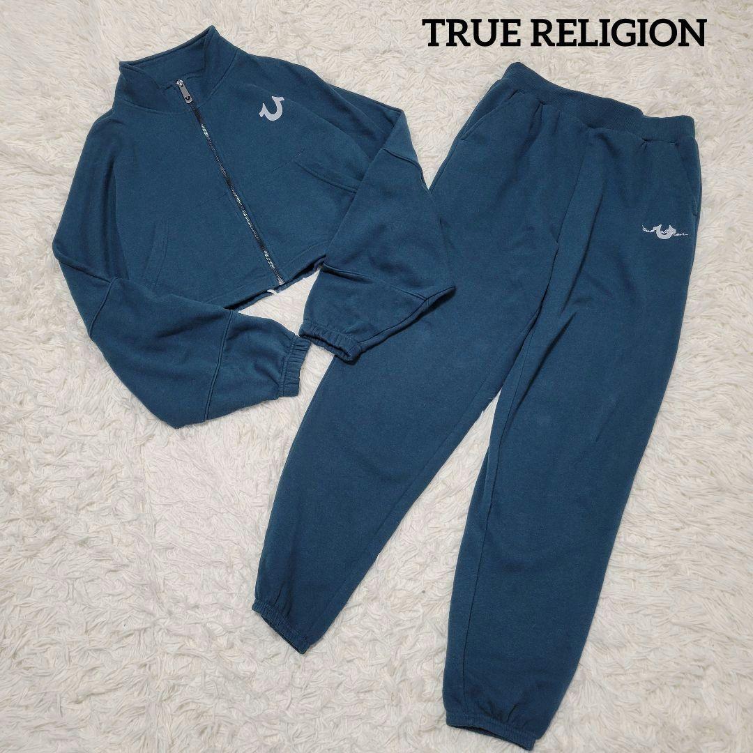 希少☆トゥルーレリジョン　セットアップ　ひ　バックロゴ　ショート丈　ジップアップ