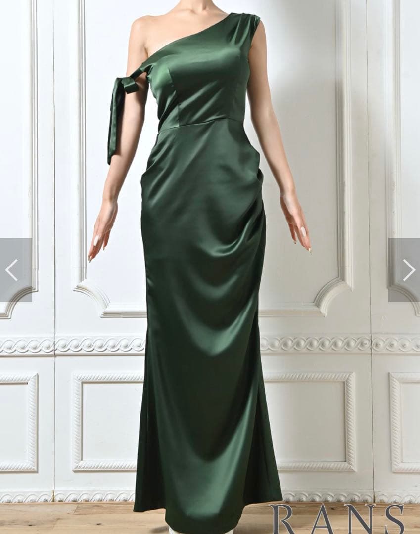 【♡mochi♡ 】Ransキャバ ロング ドレス グリーン