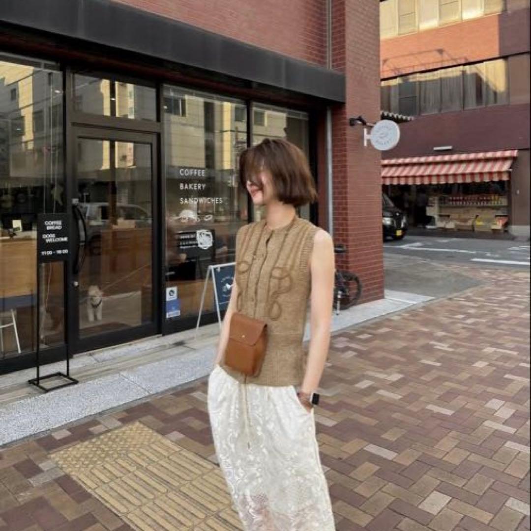 トップス Eaphi / TAPE EMBROIDERY MIX KNIT