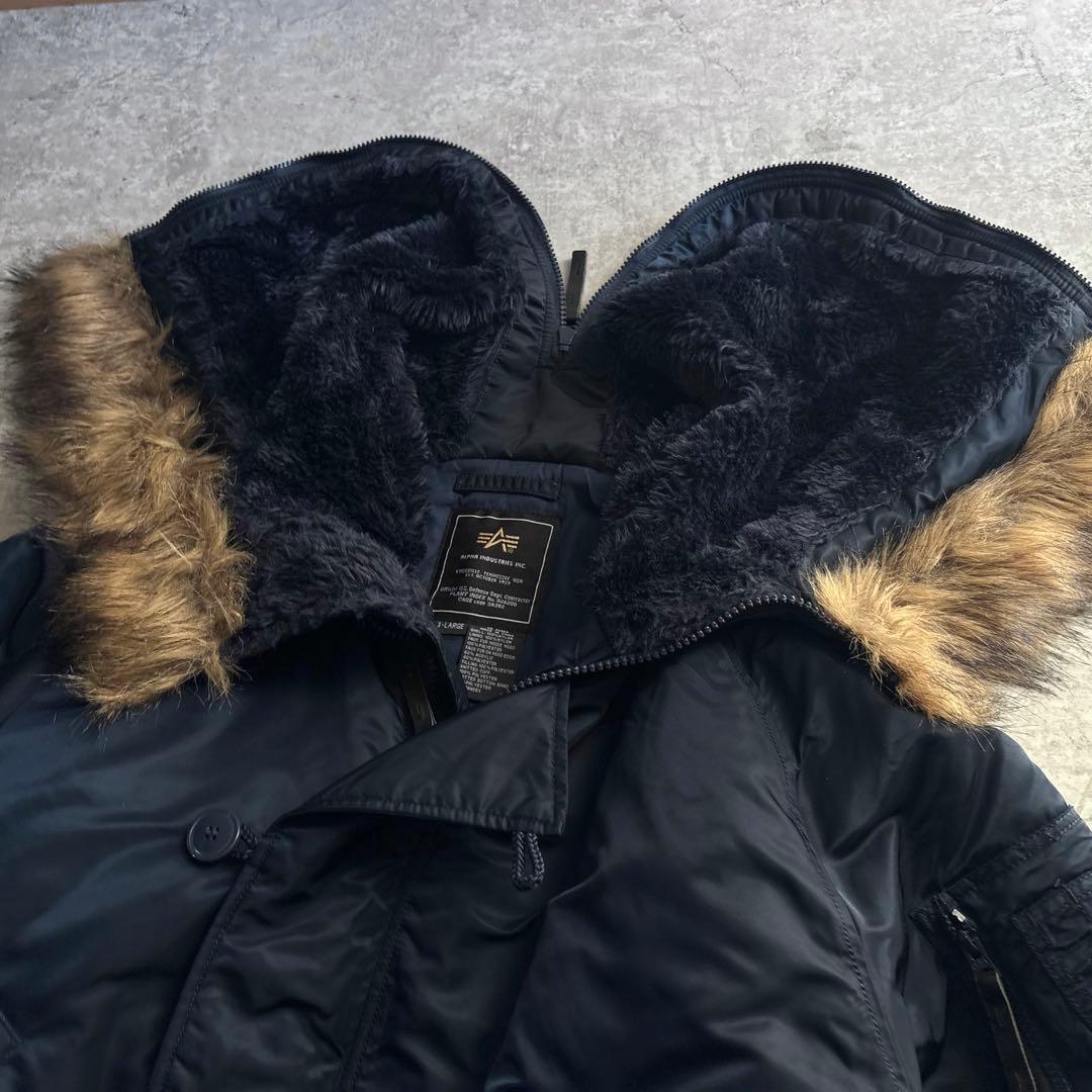 ALPHA INDUSTRIES【XL】N-2B フライトジャケット ネイビー