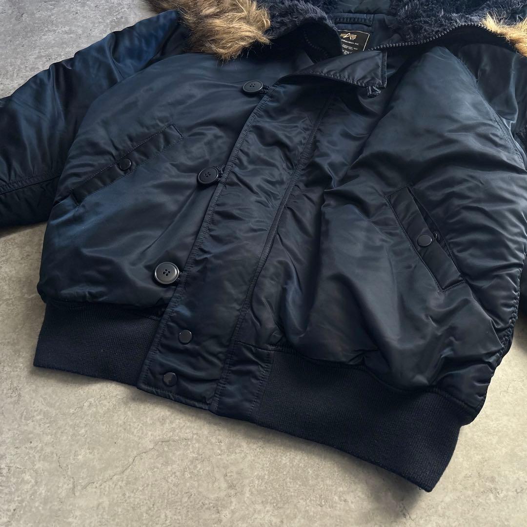 ALPHA INDUSTRIES【XL】N-2B フライトジャケット ネイビー