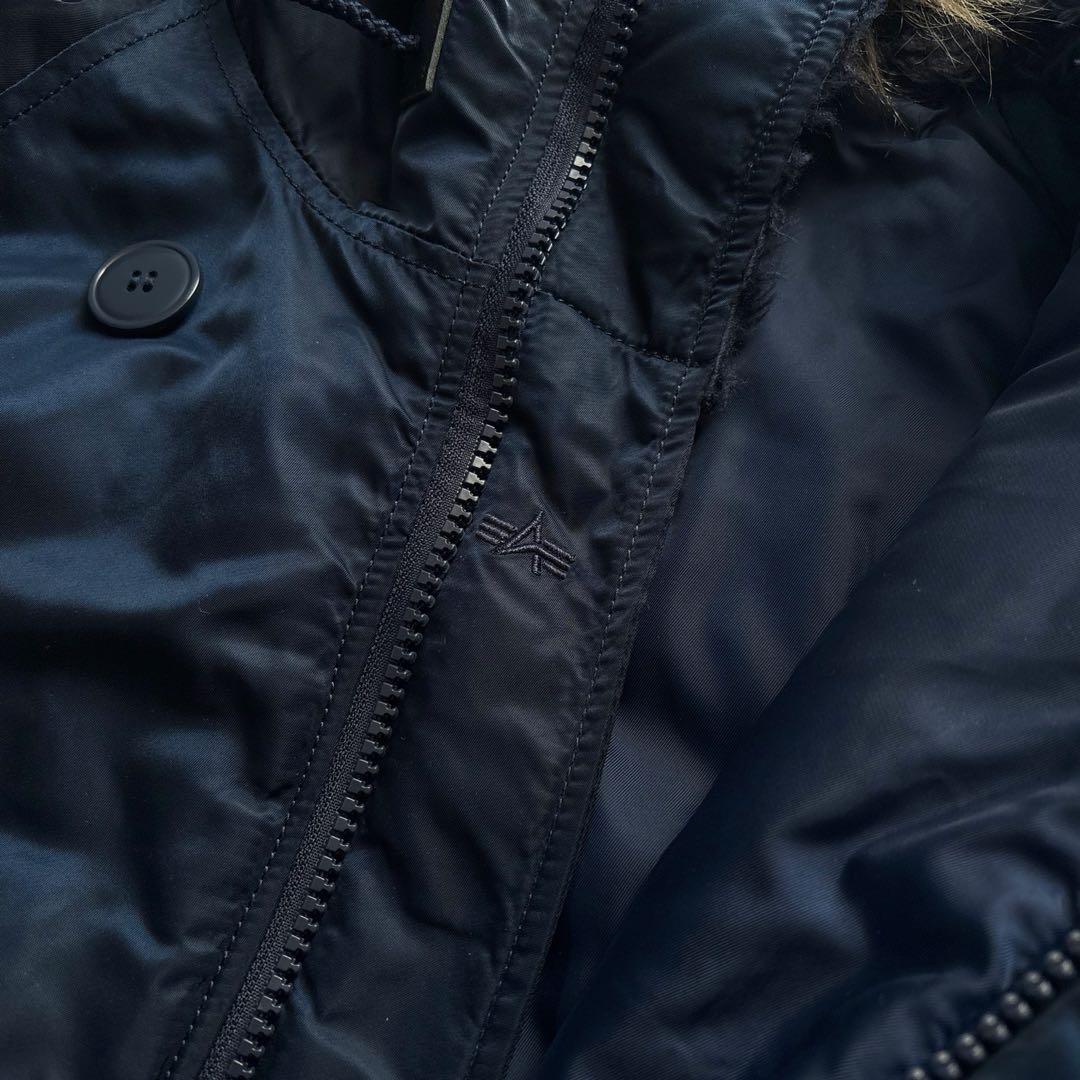 ALPHA INDUSTRIES【XL】N-2B フライトジャケット ネイビー