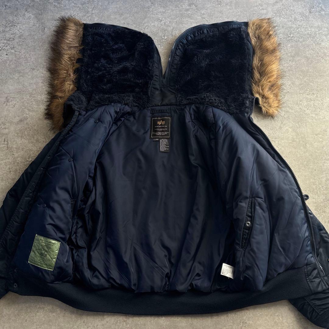 ALPHA INDUSTRIES【XL】N-2B フライトジャケット ネイビー