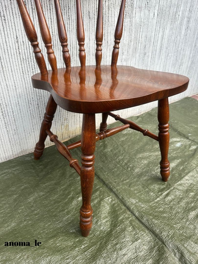 1001【ダイニングチェア】1飛騨の家具　ウィンザーチェア　ヴィンテージ◎