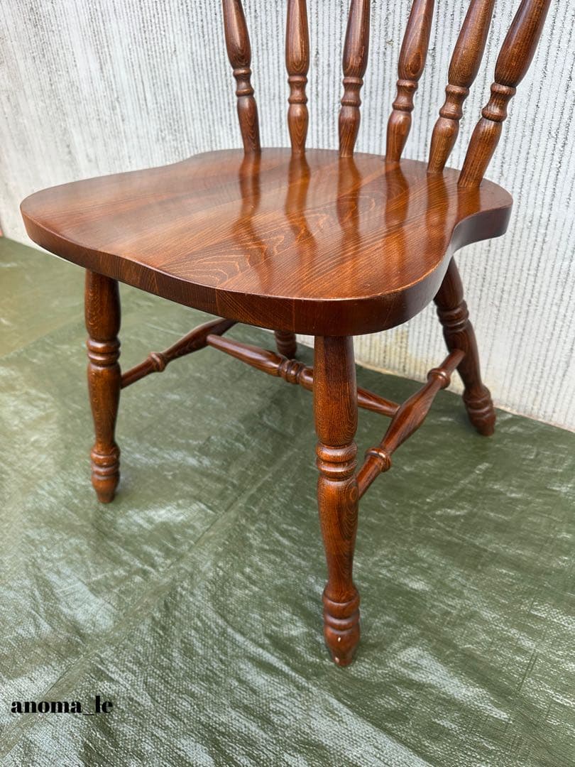 1001【ダイニングチェア】1飛騨の家具　ウィンザーチェア　ヴィンテージ◎