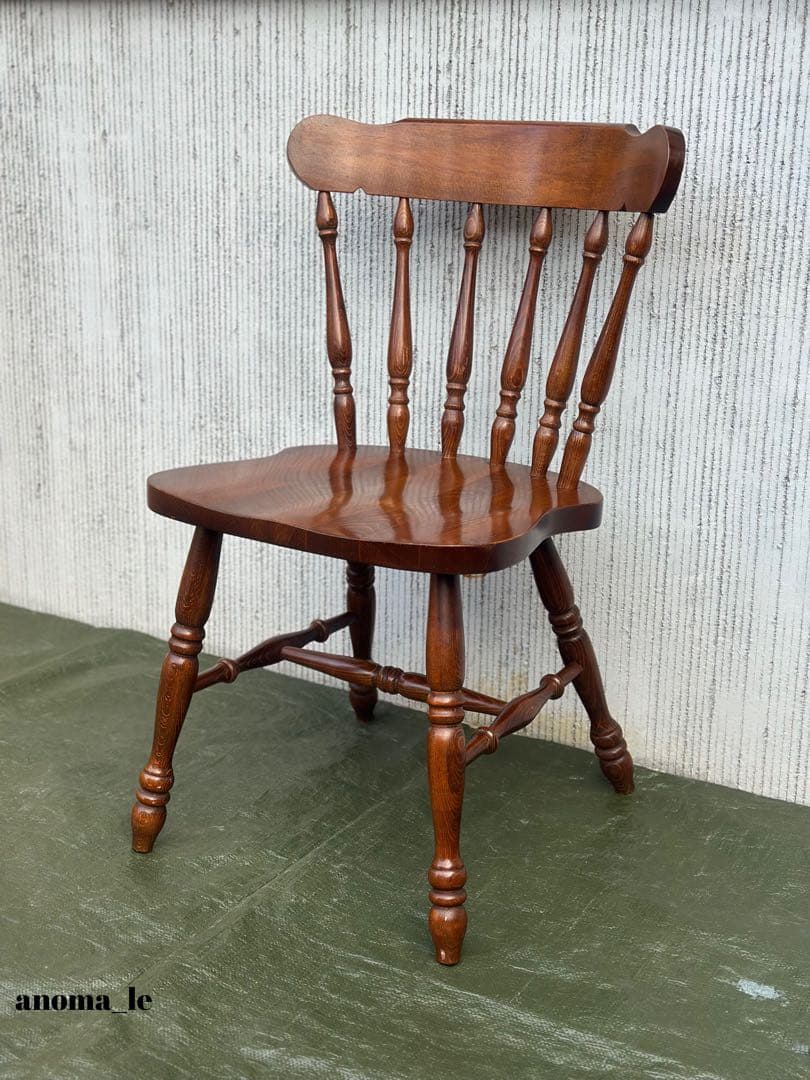 1001【ダイニングチェア】1飛騨の家具　ウィンザーチェア　ヴィンテージ◎