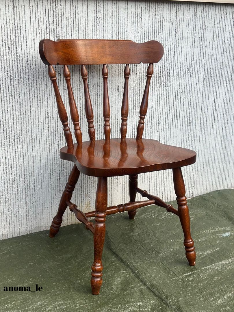 1001【ダイニングチェア】1飛騨の家具　ウィンザーチェア　ヴィンテージ◎